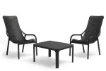 Zestaw stolik kawowy Net + 2 fotele Net Lounge anthracite - Nardi