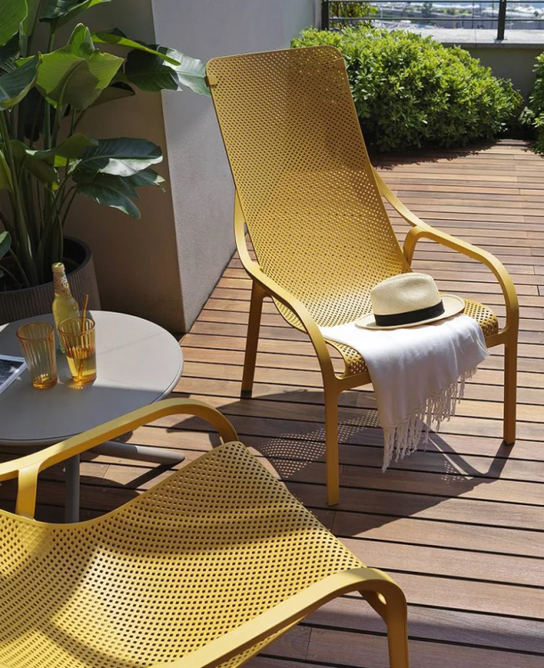 zestaw Net, fotel Net Lounge, stolik kawowy Net, meble Nardi, meble ogrodowe, meble tarasowe