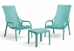Zestaw stolik kawowy Net 40 + 2 fotele Net Lounge salice - Nardi