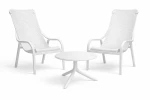 Zestaw stolik kawowy Spritz + 2 fotele Net Lounge bianco - Nardi