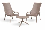 Zestaw stolik kawowy Spritz + 2 fotele Net Lounge tortora - Nardi