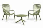 Zestaw stolik kawowy Spritz + 2 fotele Folio agave - Nardi