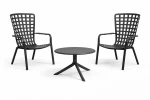 Zestaw stolik kawowy Spritz + 2 fotele Folio anthracite - Nardi