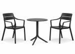 Zestaw stół Spritz + 2 krzesła Cassia Arm anthracite - Nardi