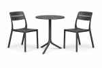 Zestaw stół Spritz + 2 krzesła Cassia anthracite - Nardi