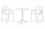 Zestaw stół Spritz + 2 krzesła Doga Arm bianco - Nardi