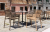 zestaw stół Clip i krzesła Doga, stół Clip, krzesło Doga, krzeso z tworzywa, stół z tworzywa, zestaw tarasowy, meble tarasowe, meble ogrodowe, meble HoReCa