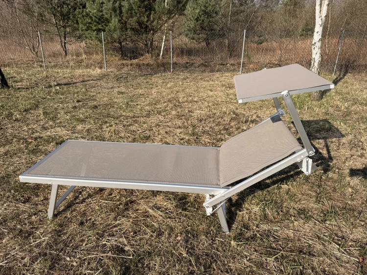 leżak Cecilia, leżak z daszkiem, leżak Greenwood, meble outdoorowe, meble ogrodowe, meble tarasowe, leżak basenowy