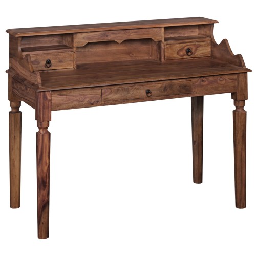 biurko Wohnling, biurko z drewna sheesham, biurko drewniane, biurko do salonu, styl rustykalny