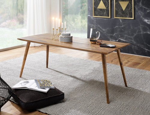 stół Wohnling, stół drewniany, stół z drewna sheesham, stół w stylu rustykalnym