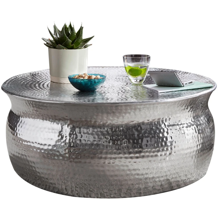 stolik boczny Karam, stolik aluminiowy, stolik pomocniczy, stolik do salonu