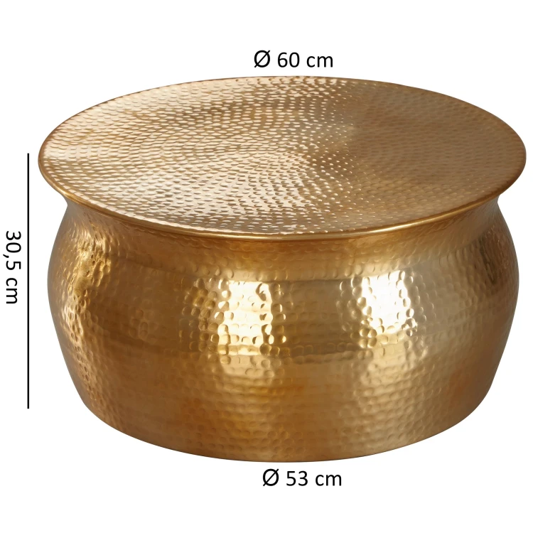 stolik boczny Karam, stolik aluminiowy, stolik pomocniczy, stolik do salonu