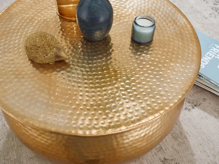 stolik boczny Karam, stolik aluminiowy, stolik pomocniczy, stolik do salonu