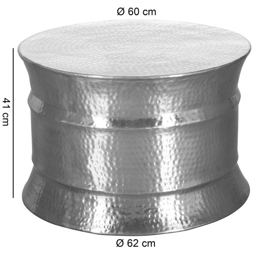 stolik boczny Karam, stolik aluminiowy, stolik pomocniczy, stolik do salonu
