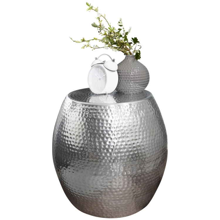 stolik boczny Petra, stolik aluminiowy, stolik pomocniczy, stolik do salonu