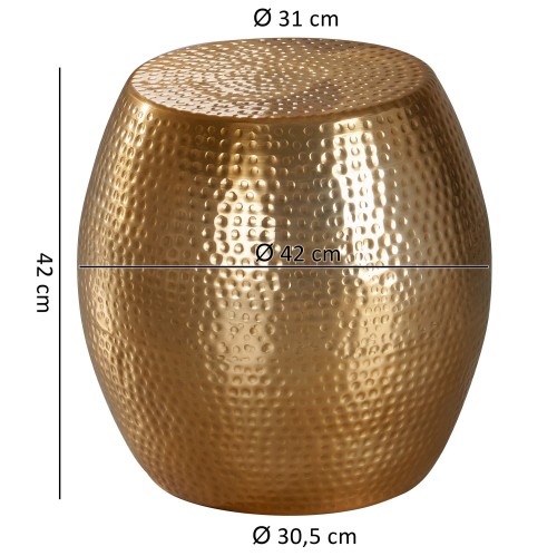 stolik boczny Petra, stolik aluminiowy, stolik pomocniczy, stolik do salonu