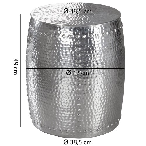 stolik boczny Folto, stolik aluminiowy, stolik pomocniczy, stolik do salonu