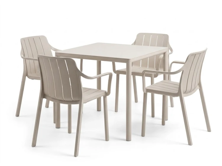 stół Piave, Nardi, stół ogrodowy, stół na taras, stół z laminatu, stół aluminiowy, stół odporny na warunki atmosferyczne, odporny na deszcz, odporny na pleśń, odporny na UV, nowoczesny stół, włoski design