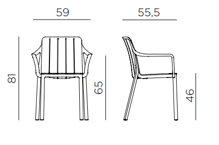 stół Piave, Nardi, stół ogrodowy, stół na taras, stół z laminatu, stół aluminiowy, stół odporny na warunki atmosferyczne, odporny na deszcz, odporny na pleśń, odporny na UV, nowoczesny stół, włoski design