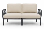 Sofa modułowa Komodo 2 antracytowy stelaż - Nardi