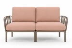 Sofa modułowa Komodo 2 brązowy stelaż - Nardi