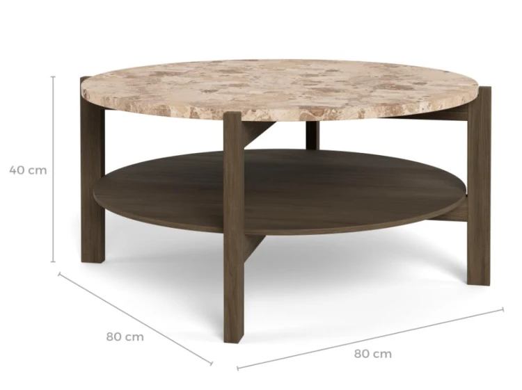 stolik kawowy Dorsett, stolik kawowy Actona, stolik z marmurowym blatem, stolik marmurowy, stolik do salonu, nowoczesny design