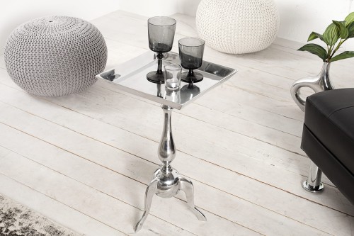 Stolik kawowy Lord 55 cm srebrny, elegancja i niezwykła klasa, produkt o wysokiej jakości