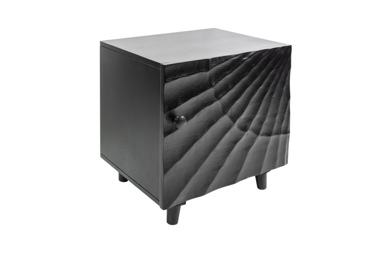 Stolik Rac 50 cm czarny, lite drewno mango, tradycyjny wygląd, wyjątkowe wykończenie, wysoka jakość produktu
