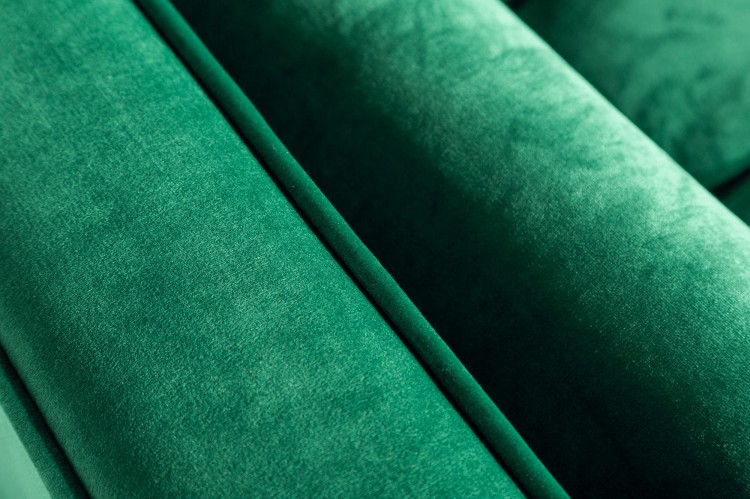 Sofa Nice 225 cm szmaragdowy z aksamitu i nogi z litego drewna wysoka jakość prezentowanego barokowy styl