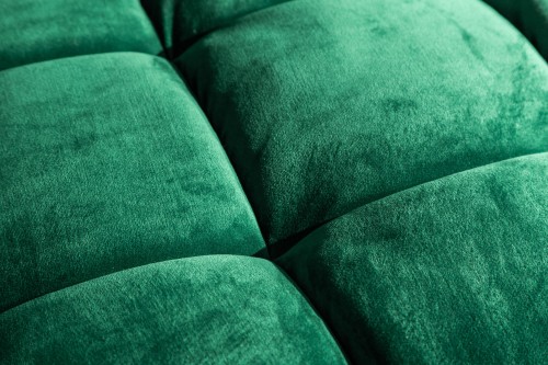 Sofa Nice 225 cm szmaragdowy z aksamitu i nogi z litego drewna