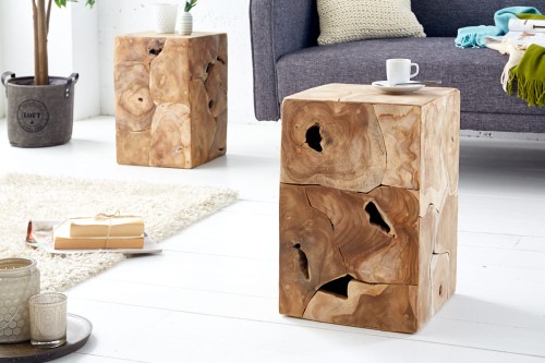 Stolik kawowy Quare 30 cm Teak, oryginalny stolik kawowy, ciekawy model, wysoka jakość, niemiecki producent