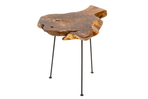 Stolik kawowy Wild 40 cm lite drewno akacja, naturalny wygląd, oryginalny kształt, modele wysokiej jakości