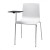 Krzesło Alice 2678 11 Scab Design z pulpitem, blatem do pisania, lniane, białe włoskie