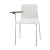 Krzesło Alice 2678 11 Scab Design z pulpitem, blatem do pisania, lniane, białe włoskie