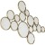 Lustro Bubbles Brass 93x138cm Kare