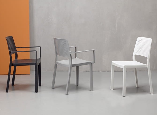 Krzesło Emi - antracyt z podłokietnikiem