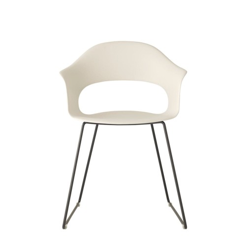 Krzesło Lady B sledge - czarna rama