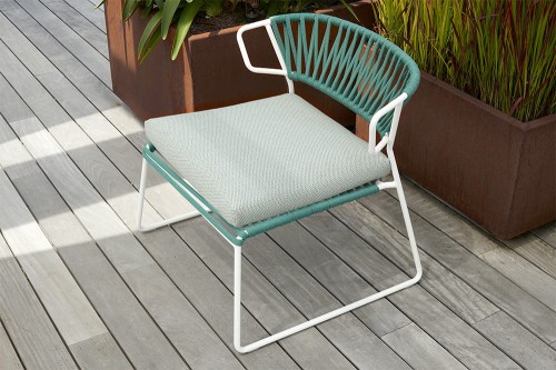 Krzesło Lisa Lounge Filò z podłokietnikami - rama linen