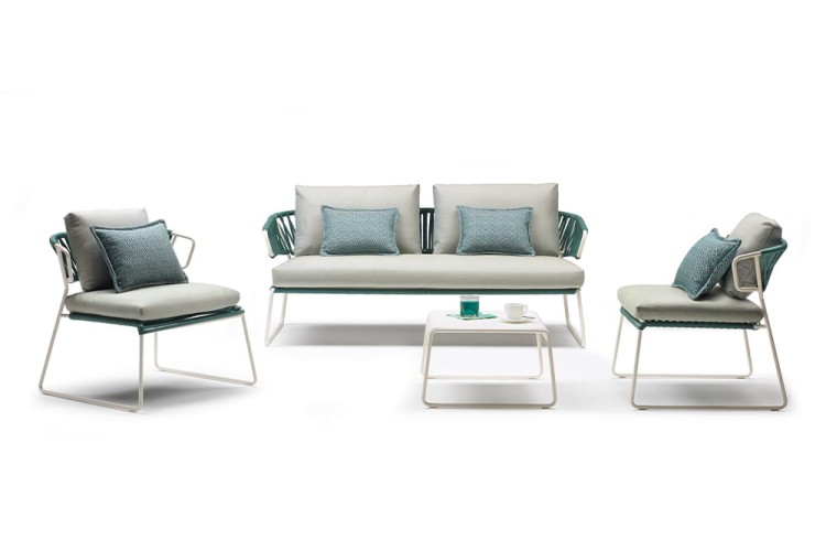 Krzesło Lisa Lounge Filò z podłokietnikami - rama linen