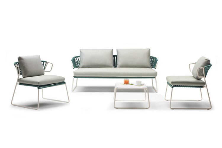 Krzesło Lisa Lounge Filò z podłokietnikami - rama linen