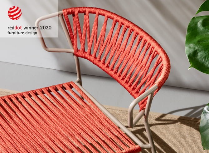 Krzesło Lisa Lounge Filò z podłokietnikami - szara rama