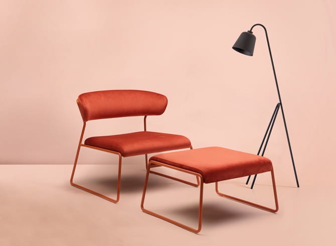 Pufa Lisa Lounge  - rama terracotta