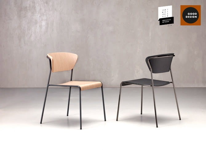 Krzesło Lisa drewniane - rama chromowana