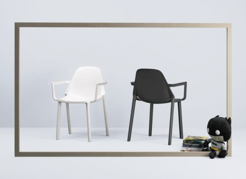 Krzesło Piu z podłokietnikami - linen