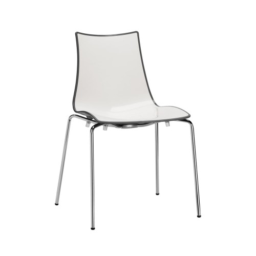 Krzesło Zebra Bicolore  biało - antracytowe