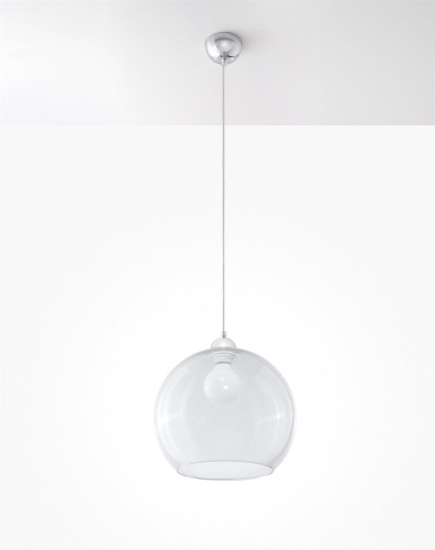 Lampa wisząca Ball, lampa szklana transparentna, lampa nowoczesna, lampa minimalistyczna