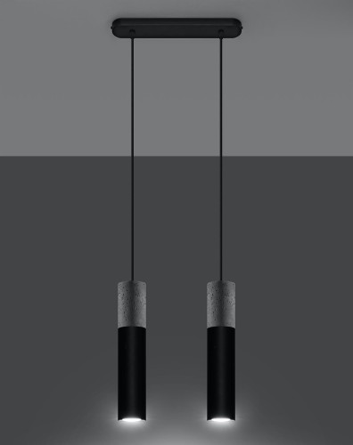Lampa wisząca Borgio 2 czarna