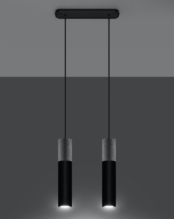 Lampa wisząca Borgio 2 czarna