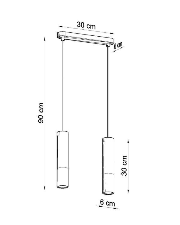 Lampa wisząca Borgio 2 czarna