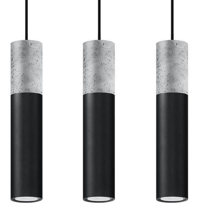 Lampa wisząca Borgio 3L czarna